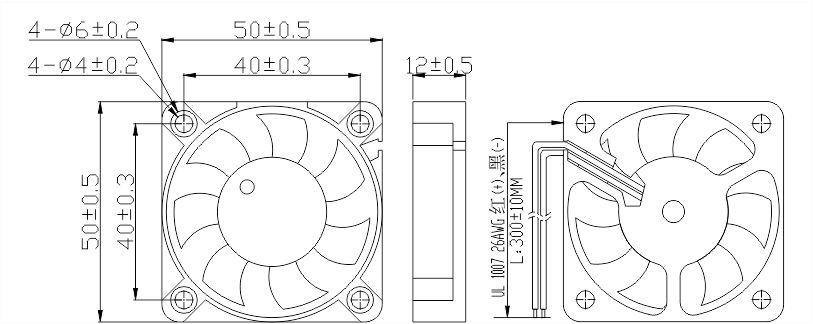 12v草莓视频黄色下载免费5010安装尺寸图 12v草莓视频黄色下载免费5010安装尺寸图